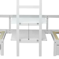 Homestyle4u 1727, Kinder Hochbett Mit Schreibtisch Weiß, Massivholz Kiefer, 90x200 Cm -Kinderbett Geschäft bbfcdc6ffef9135e596d563ec5813cd9