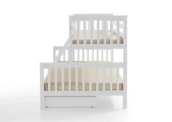 RELITA - Etagenbett 90/140 X 200 Cm Liegefläche Kick, Mit Bettschublade, Buche Massiv Weiß Lackiert -Kinderbett Geschäft bef43ca60e05fe3c2f1c6b15741555b0