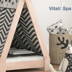 VitaliSpa Kinderbett Tipi Natur 140 X 137 X 70 Cm Massivholz -Kinderbett Geschäft bf02a9509341758eecf56283130588ca