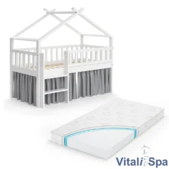 VitaliSpa Hausbett + Matratze Adis Weiß 168x158 Cm Massivholz -Kinderbett Geschäft c270956d09d6b0f1a5d18d5d08a0e9af