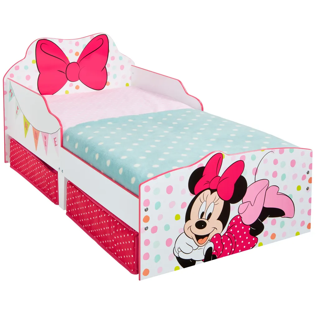 Minnie Mouse Exzellent Geformtes Kinderbett + Schubladen 4 Minnie Mouse Exzellent Geformtes Kinderbett + Schubladen – Bild 2