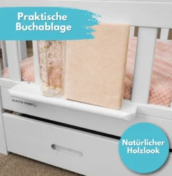 Alavya Home® Hausbett 90 X 200 Cm Mit Buchablage Weiß - Mit Schubladen -Kinderbett Geschäft c6769dc15560e246acf7ed95d7249409
