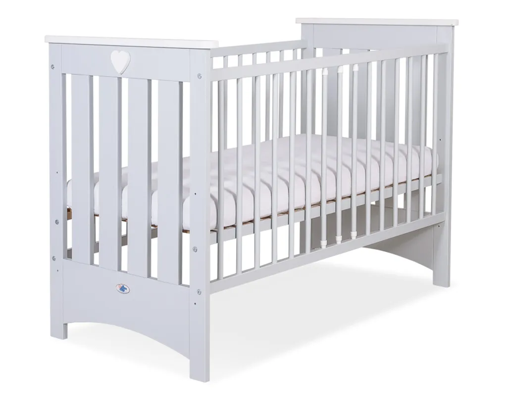 Grau Babybett 120x60 Cm Mit Matratze Für Babys Grau Lorenzo 4 Grau Babybett 120x60 Cm Mit Matratze Für Babys Grau Lorenzo – Bild 2