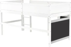 Merax Etagenbett 90x200 Cm Kinderbett Hochbett Mit Zwei Beschreibbaren Tafeln, Klein Ablage Und Leiter, Spielbett Aus Kiefer Für Jungen Und Mädchen, Weiß -Kinderbett Geschäft c80959b107d08b48d38e17dd50db995a