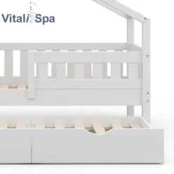 VitaliSpa Kinderbett + Bettschublade Design Weiß 167,6 X 87,6 X 133,6 Cm Massivholz -Kinderbett Geschäft c826172e726c6d6ea86cf1fa4acf431a
