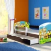 ACMA Jugendbett Kinderbett Junior-Bett Komplett-Set Mit Matratze Lattenrost Und Rausfallschutz Wenge 20 Bagger 140x70 + Bettkasten -Kinderbett Geschäft c8a8607494f292e6b670366c1fe187e4