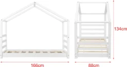 Kinderbett Mit Lattenrost Hausbett Weiß 80x160 Cm Bettenhaus Bett Jugendbett [en.casa] -Kinderbett Geschäft c8ec9647f2062c943203a026dc1456dc