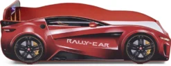 Relita Autobett RALLYCAR Rot Spanplatte Beklebt 80/160 Inkl. Rolllattenrost Und Matratze -Kinderbett Geschäft c94fbee016a7e637b73739075220e5ad