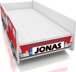 ACMA Jugendbett Kinderbett Auto-Bett Junior Feuerwehr Bett Komplett-Set Mit Matratze Lattenrost Und Rausfallschutz 140x70 -Kinderbett Geschäft cbc7faaf32bf483a629c070cc2b33de6 1