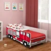 ACMA Jugendbett Kinderbett Auto-Bett Junior Feuerwehr Bett Komplett-Set Mit Matratze Lattenrost Und Rausfallschutz 140x70 -Kinderbett Geschäft cd927b9cc88248c4429fc754ebe90b1c