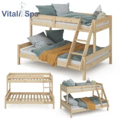 VitaliSpa Hochbett Everest Natur 140x200 Cm Massivholz -Kinderbett Geschäft cdb5ec02d6ba9c376e8cacb443fac2a5
