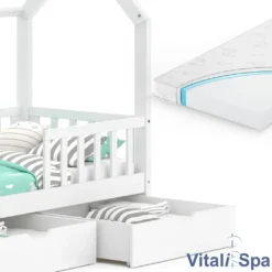VitaliSpa Kinderbett Hausbett Spielbett Wiki 80x160 Inkl Matratze 2 Schubladen -Kinderbett Geschäft ce149c0a6fc2e335798e05b9151111a3