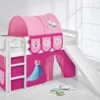 Hochbett JELLE In Weiss Mit RUTSCHE Und Rosa FROZEN / Eiskönigin / Anna & Elsa Vorhang. Kinderbett & Spielbett Von LILOKIDS -Kinderbett Geschäft ceaefc935bfb916f6953da5d1c81d1c2
