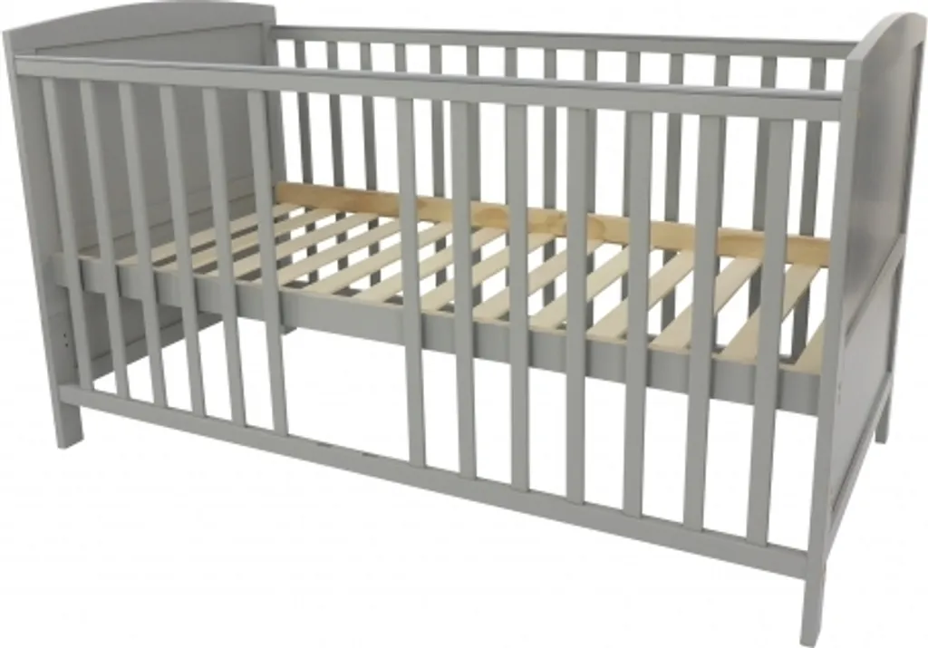 Puckdaddy Babybett Mika 140x70cm Grau Höhenverstellbar Mit Herausnehmbaren Sproßen 4 Puckdaddy Babybett Mika 140x70cm Grau Höhenverstellbar Mit Herausnehmbaren Sproßen – Bild 2