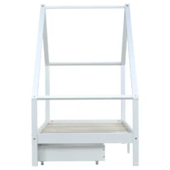 Merax Kinderbett 90x200 Cm Hausbett Mit 2 Herausnehmbaren Schubladen, Stabiles Podestbett Jugendbett Spielbett Aus Kiefer, Weiß -Kinderbett Geschäft d0a761ea996a1fe7dcb2286411f0b335