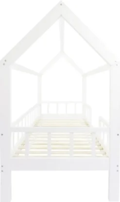 Puckdaddy Hausbett Carlotta 200x90 Cm Kinder Bett Aus Holz In Weiß Abnehmbarer Rausfallschutz -Kinderbett Geschäft d0d368a36aa7e29005bddd9e918f5e58