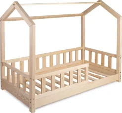 Alije Kieferholz Hausbett, 140x200 Cm, Mit Rausfallschutz, Kinderbett, Mit Lattenrost, Massiv Und Solide -Kinderbett Geschäft d0e32361bd7d8c9f70d97a3bdff3acf9