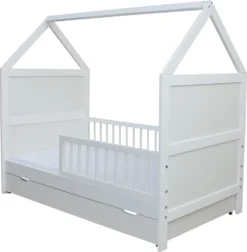 Babybett Kinderbett Bett Haus 140x70 Cm Mit Matratze Schublade Weiss 0 Bis 6 Jahre -Kinderbett Geschäft d1753892eafe64a10e229c5fc380cc70