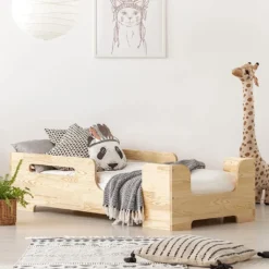 Selsey Kinderbett KERIBLY Jugendbett Massivholz Kiefer Mit Rausfallschutz Und Lattenrost, 90 X 200 Cm