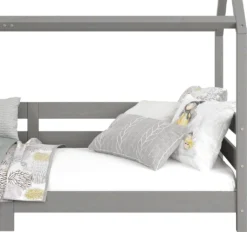 Hausbett FINA Aus Massiver Kiefer, Montessori Bett 90x200cm, Kinderbett Mit Dach In Grau 15 Hausbett FINA Aus Massiver Kiefer, Montessori Bett 90x200cm, Kinderbett Mit Dach In Grau -Kinderbett Geschäft d3eeaaab3f35b44065a4389f6dcc8f94