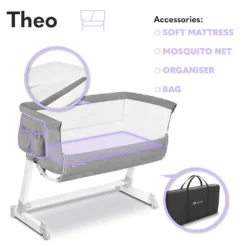 Lionelo Theo Baby Beistellbett Kinderbett In Grau Babybett Zustellbett Reisebett Bett Kind -Kinderbett Geschäft d6df7b6a2d192978d05da75968c53348