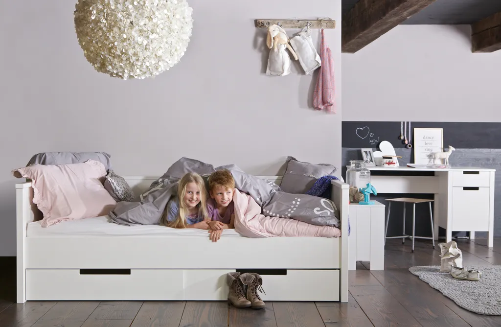 WOOOD Jade Kinderbett 90x200 Cm - Jugendbett Mit Stauschublade - Weiß - 74x209x100 Cm 6 WOOOD Jade Kinderbett 90x200 Cm - Jugendbett Mit Stauschublade - Weiß - 74x209x100 Cm – Bild 4