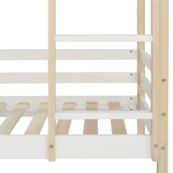 Merax Etagenbett 90x200 Cm Kinderbett Stockbett Mit Schubladen Und Leiter, Lattenrost Und Fallschutz, Spielbett Hausbett Jugendbett Rahmen Aus Kiefer, Weiß Und Natur -Kinderbett Geschäft d8397a5b581ade39436b879638106963