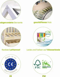 NALA BIS2 Holzbett Kinderbett Hausbett 90x200 Weiß 100% Kieferholz Ohne Schutzgitter 2 Lattenroste Kiefer Schubkasten Mit Schlaffunktion -Kinderbett Geschäft da7723faf167cdc3a7135c8f6187fdbd