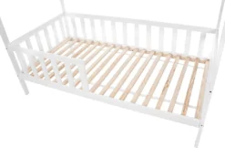 Kinderbett Hausbett Set 160×80 Mit Rausfallschutz Und Matratze Weiß Einzelbett -Kinderbett Geschäft daeb81680ea739156ffa25543dacf505