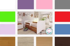 Kinderbett HAPPY 160x80 Mit Matratze, Schublade, Rausfallschutz & Lattenrost In Weiß - Einhorn - Jungen Mädchen Bett -Kinderbett Geschäft db65370152c67be09b97f15e540365f6