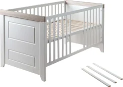 Roba Kombi-Kinderbett 'Felicia', 70 X 140 Cm, Weiß, Höhenverstellbar, 3 Schlupfsprossen, Umbaubar -Kinderbett Geschäft dbfc4bd7cccd4dee31880b9b0b35d8c3