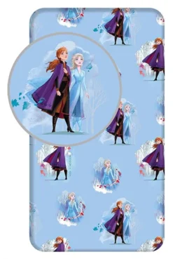 Kinder Bettlaken Betttuch Spannbettlaken Disney Frozen Die Eiskönigin Anna Und Elsa, Blau, 90 X 200 + 25cm, 100 % Baumwolle -Kinderbett Geschäft dc1a4bf3f0745c3c81489aa6998386a5