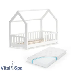 VitaliSpa Kinderbett Hausbett Spielbett Wiki 80x160cm Matratze Rausfallschutz -Kinderbett Geschäft dcaa548b723e31e594706e8237c3777b