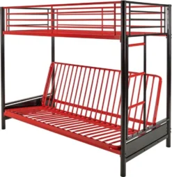 Hochbett Mit Schlafsofa - 90 X 190 Cm - Metall - Rot & Schwarz - MODULO V 8 Hochbett Mit Schlafsofa - 90 X 190 Cm - Metall - Rot & Schwarz - MODULO V -Kinderbett Geschäft dd25f8dd6fbd3c96689db486603f3061