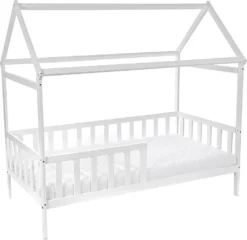 Baby-Delux Juniorbett Hausbett Gitterbett 160x80 Weiß Inkl. Komfort Matratze -Kinderbett Geschäft df2a9946976ffb6223f269cdbae36630
