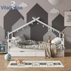 VitaliSpa Kinderbett + Bettschublade Design Weiß 208 X 146 X 97 Cm Massivholz -Kinderbett Geschäft df4a5bb1f179f1310caaebdc1a9da1e3 1