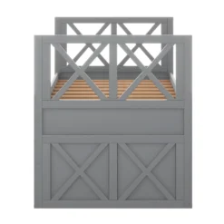 Merax Funktionsbett 90 X200 Cm Jugendbett Tagesbett Mit Schubladen Und Trundle, Funktionsliege Kojenbett Kinderbett Aus Kiefer, Grau -Kinderbett Geschäft dfef5f8ec25883ff33886e2518ab3fad