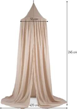 Jollein Möbel Betthimmel 245 Cm, Nougat Bettzubehör Bettzubehör Baldachin Moskitonetz -Kinderbett Geschäft e1d2f3c5aceec3c19e2e4617ff804067