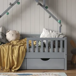 VitaliSpa Kinderbett + Schubladen Noemi Anthrazit 73 X 148 X 155 Cm Massivholz -Kinderbett Geschäft e334f2eb4bbaeabd47816c978f85dc51