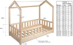 Alije Kieferholz Hausbett, 140x200 Cm, Mit Rausfallschutz, Kinderbett, Mit Lattenrost, Massiv Und Solide -Kinderbett Geschäft e3bb8abd0eccd5eadf7b39f2d7a3f0a8