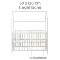 Roba Hausbett 60 X 120 Cm, Baby- & Beistellbett In Hausoptik, Taupe, 6-fach Verstellbar -Kinderbett Geschäft e663a68881e07496ee16f9975e32953c