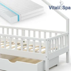 VitaliSpa Kinderbett + Schubladen+ Matratze Noemi Weiß 93 X 208 X 155 Cm Massivholz -Kinderbett Geschäft e7e9d7efa22a6d0e1ef9da7ae3c31365