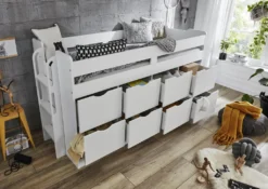 Funktions-/Hochbett FLORI, LF 90 X 200 Cm Inkl. Lattenrost Und 8 Großen Schubladen -Kinderbett Geschäft e982a1fa9301ec59b3346d8617e41a36