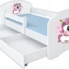 Kinderbett HAPPY 160x80 Mit Matratze, Schublade, Rausfallschutz & Lattenrost In Weiß - Einhorn - Jungen Mädchen Bett -Kinderbett Geschäft edf3efefa0f8a876c245cbd3830d0e15