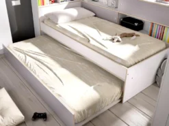 Ausziehbett Mit Stauraum - 90 X 190 Cm & 90 X 200 Cm - Weiß & Grau - LOSIANA -Kinderbett Geschäft ef4fb96c61993e4c64fc9759ec7441ad