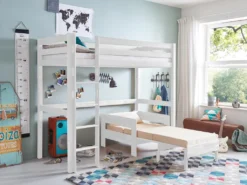 Relita Hochbett TOLI Buche Massiv Weiß Lackiert BH1021117-B90 -Kinderbett Geschäft f0a82b251fc2cadd377b7fab3889f88c