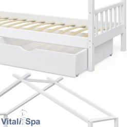 VitaliSpa Kinderbett + Schubladen Design Weiß 208 X 146 X 97 Cm Massivholz -Kinderbett Geschäft f15f1727013f900bd7c0efa8379e3b07