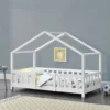 Kinderbett Treviolo Mit Rausfallschutz 80x160cm Hausbett Mit Lattenrost Und Gitter Bettenhaus Aus Holz Spielbett Weiß -Kinderbett Geschäft f165df70980e60c940410b61564984f7