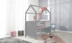 Roba Hausbett 60 X 120 Cm, Baby- & Beistellbett In Hausoptik, Taupe, 6-fach Verstellbar -Kinderbett Geschäft f17974c94e1d11c4e91e2f984b1d4872