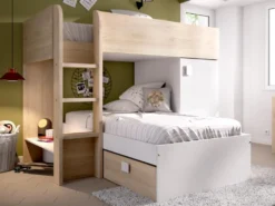 Etagenbett Mit Stauraum Modulierbar - 2 X 90 X 190 Cm - Eichefarben & Weiß - RICARDO -Kinderbett Geschäft f5636f6609663664a71c0ae312fa7c97